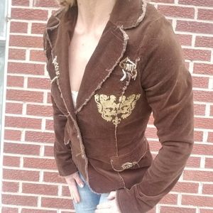 Miss Me velvet & satin blazer/jacket